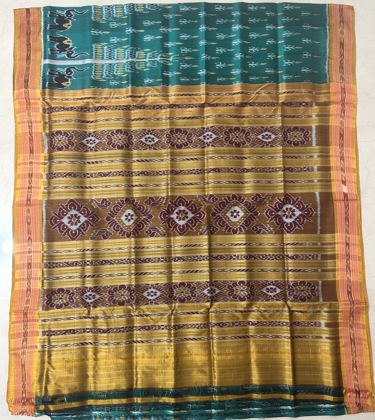 Odisha nuapatna handloom ikat silk khandua silk saree