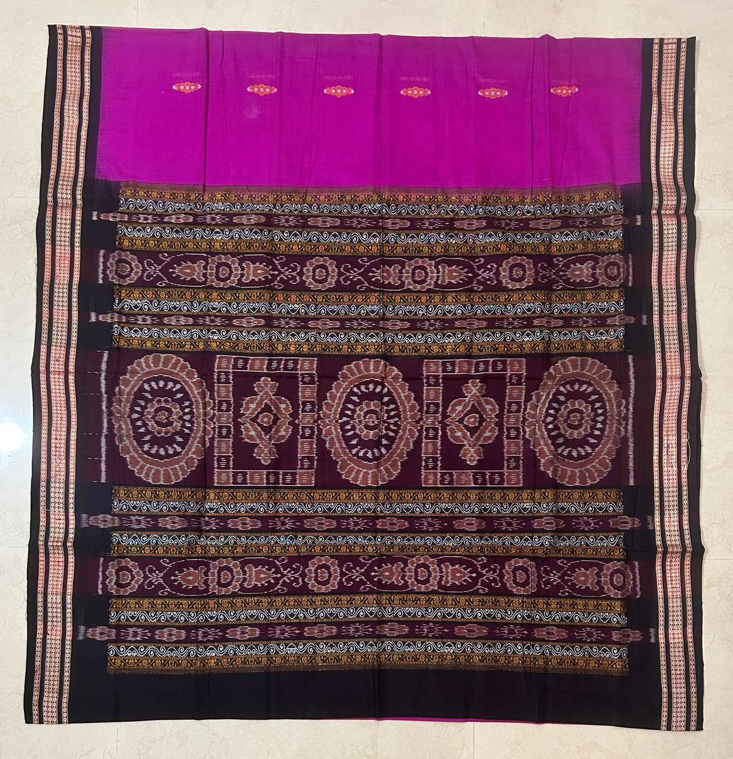 Odisha Handloom Pure Cotton latest design sambalpuri saree for govt women officers