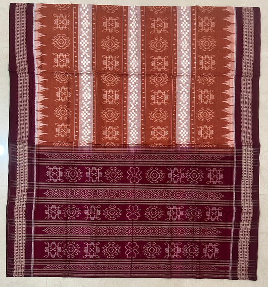 Odisha Handloom Single Color nuapatna ikat cotton saree for family