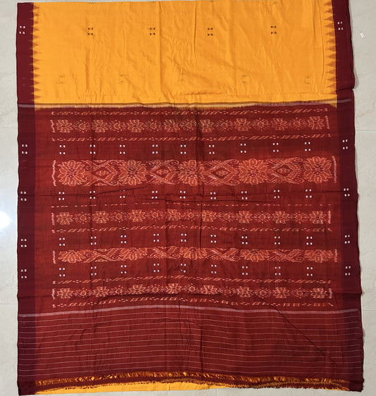 Odisha Handloom Nuapatna Pure Cotton Saree for Online shopping | Plain Design