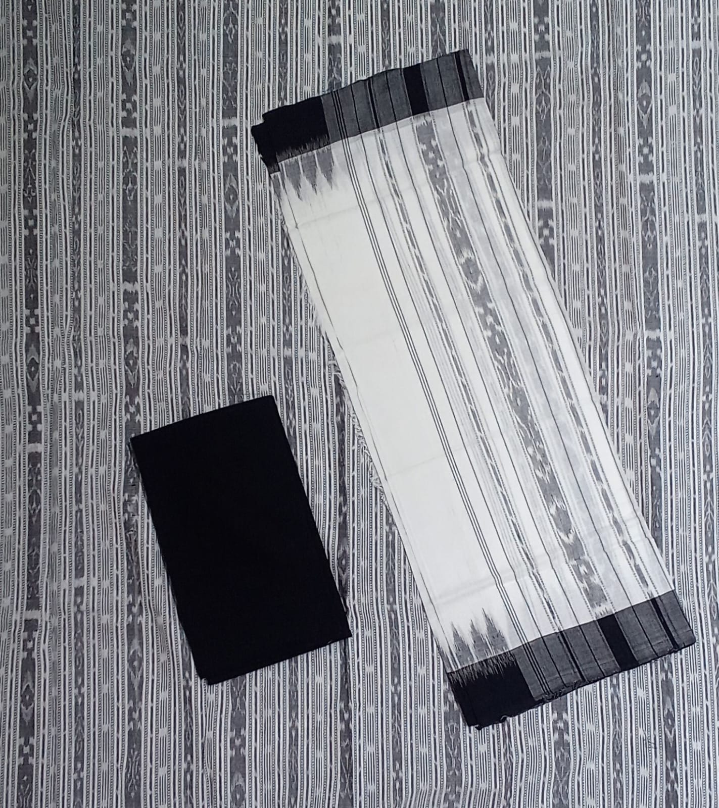 Odisha Sambalpuri Bargarh handloom Cotton unstitched dress Set for College Girls