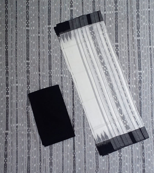 Odisha Sambalpuri Bargarh handloom Cotton unstitched dress Set for College Girls