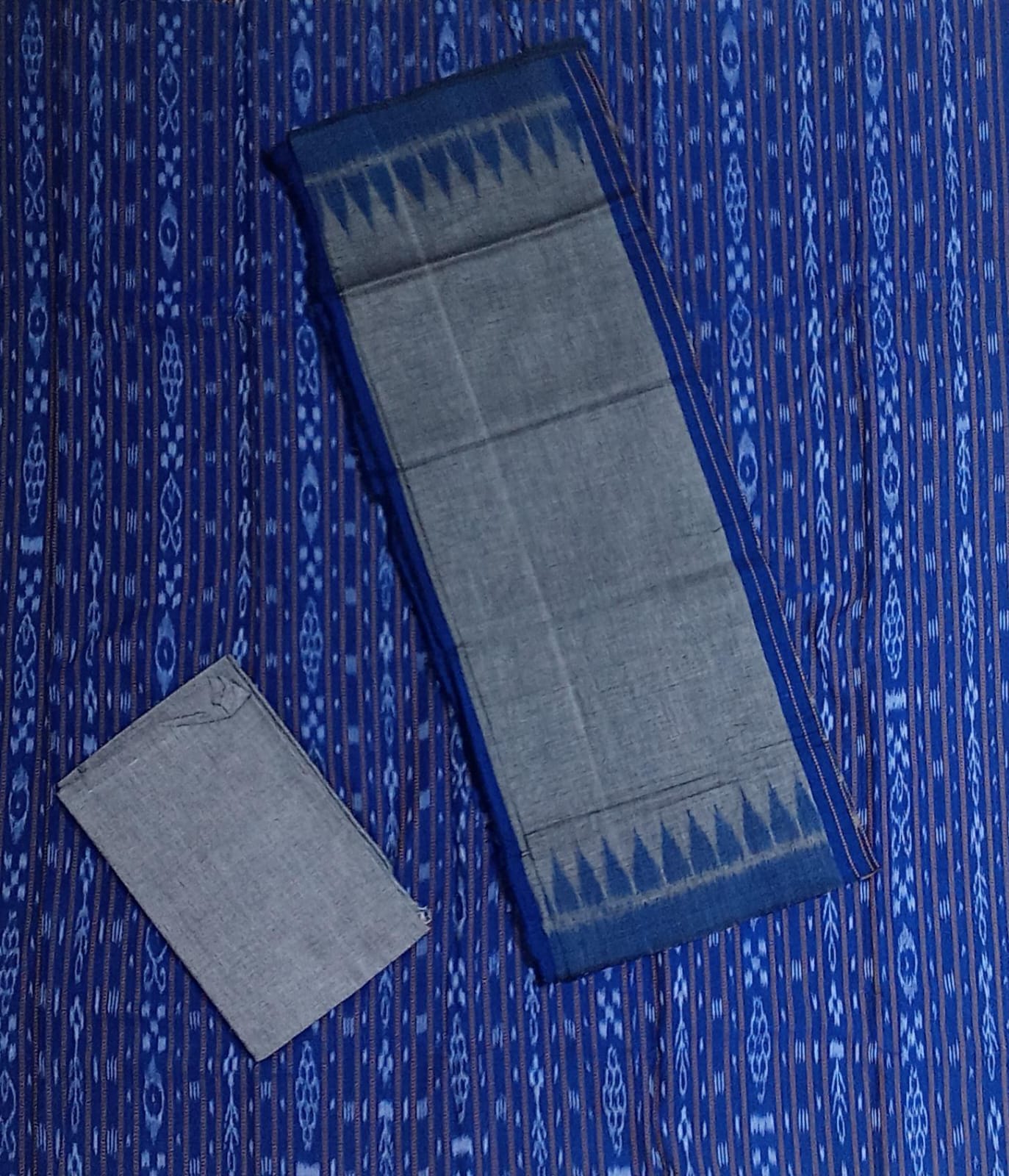 Odisha Number One Ikat Sambalpuri Cotton Bandha Design handloom Unstitched dress set