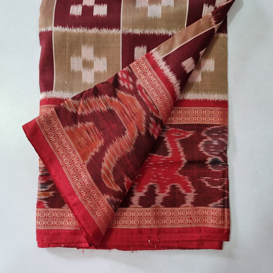 Odisha Handloom Silk Hiran & Tiger Pattern handwoven Saree