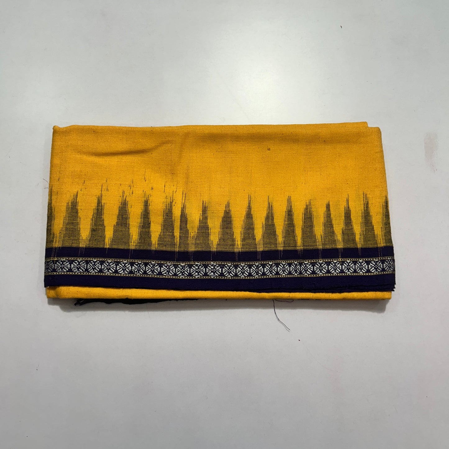 Buy Odisha Handloom Pure Cotton Sambalpuri design temple border Gamcha | Shop Now