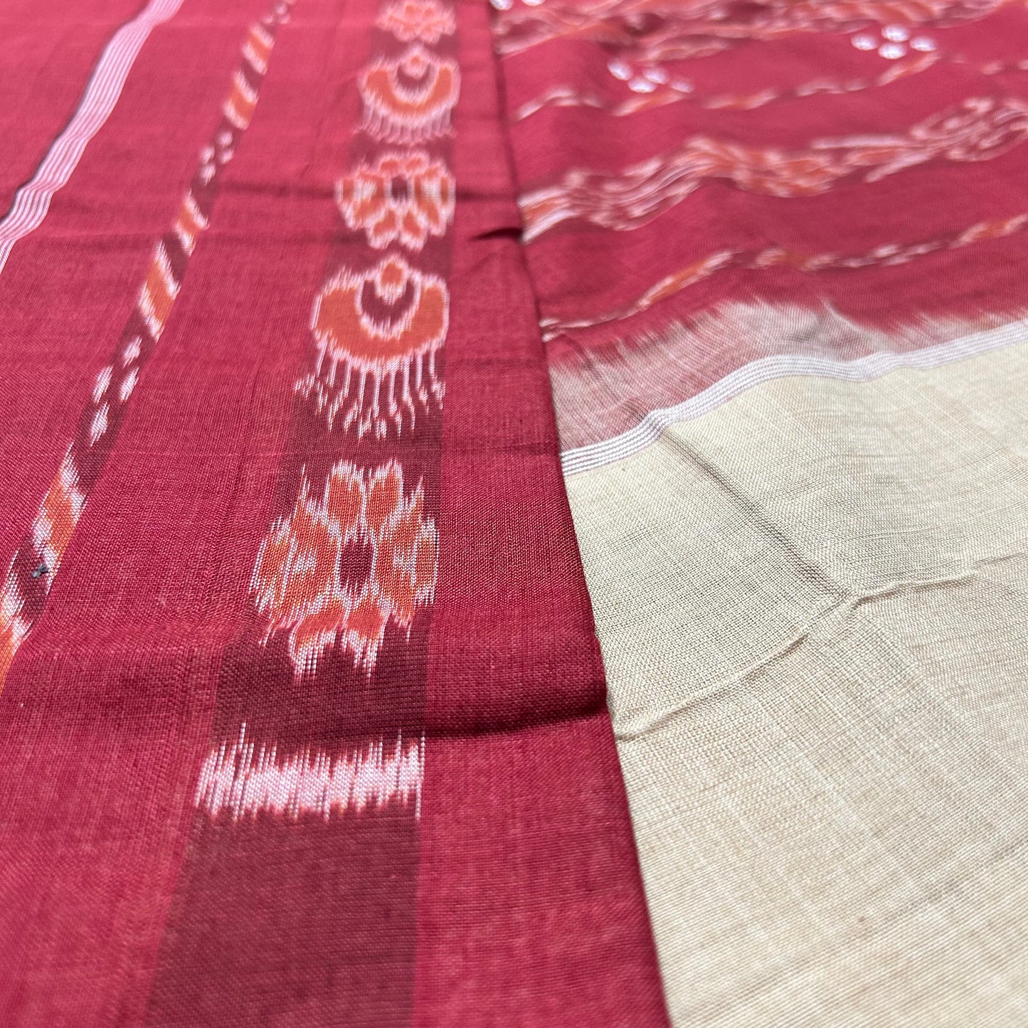 Odisha Handloom Pure Cotton School Uniform Saree