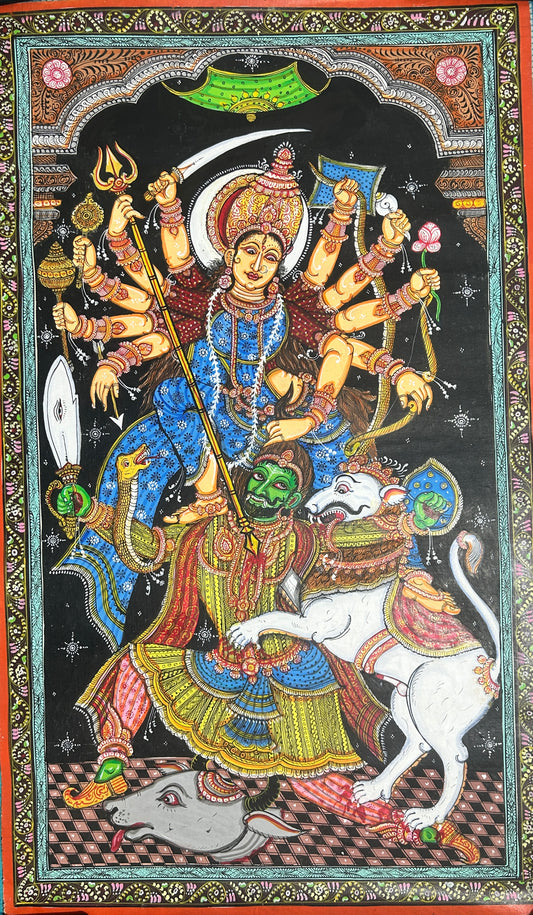 Odisha handicraft raghurajpur maa durga patachitra painting for home decor