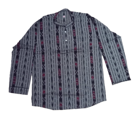 Odisha handloom Sambalpuri Pure Cotton Short Kurta for Men