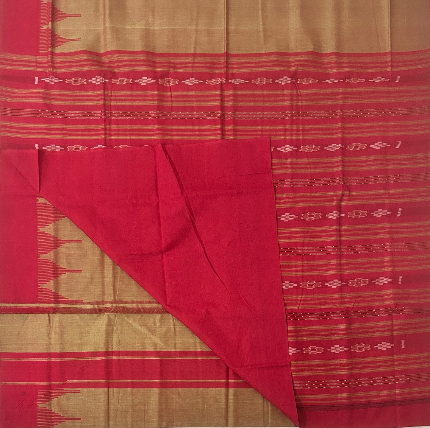 Odisha handloom Plain Sambalpuri Cotton Saree for Office from Sonepur