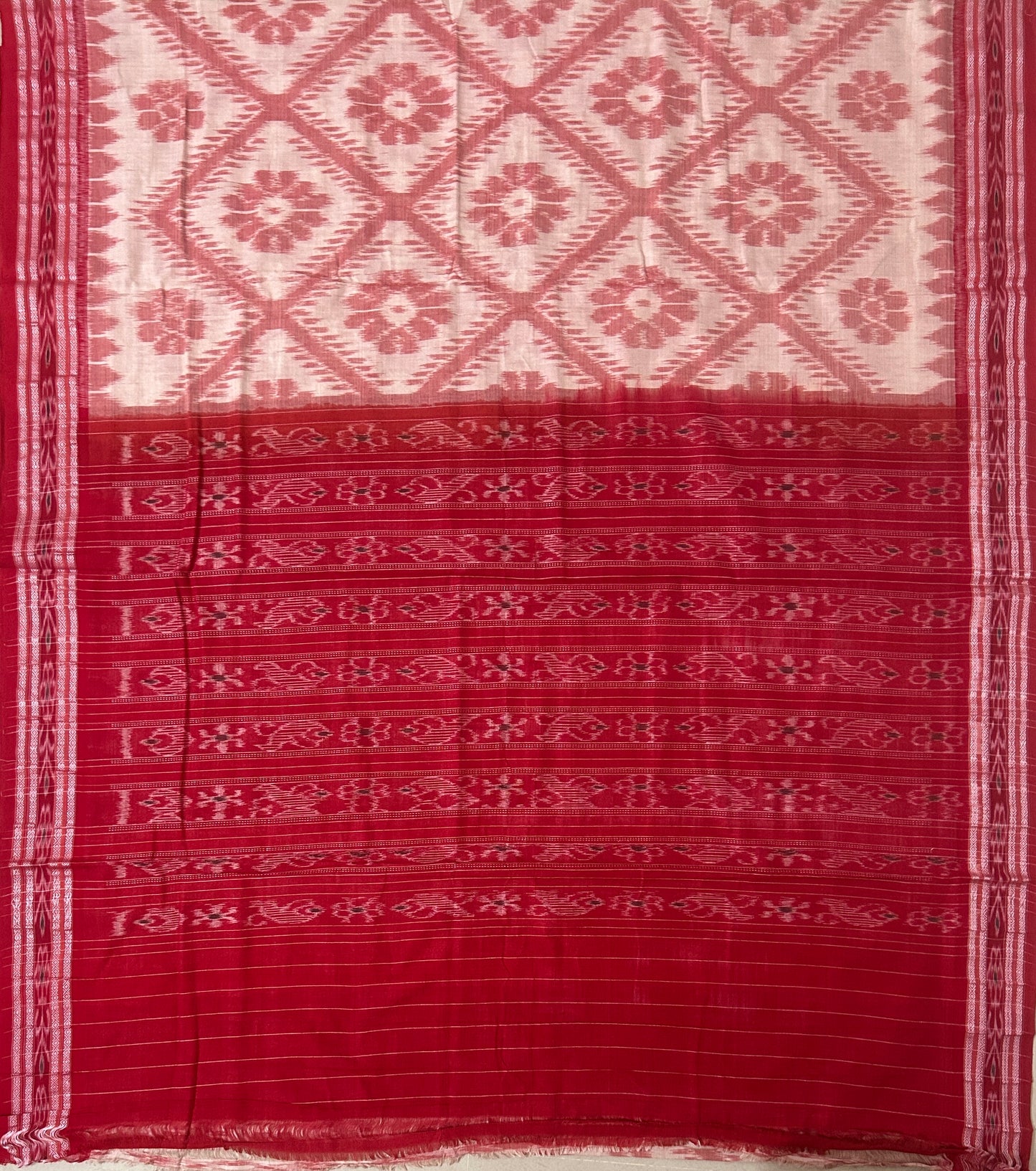 Shop Unique Authentic Nuapatna Flower design odisha handloom cotton saree