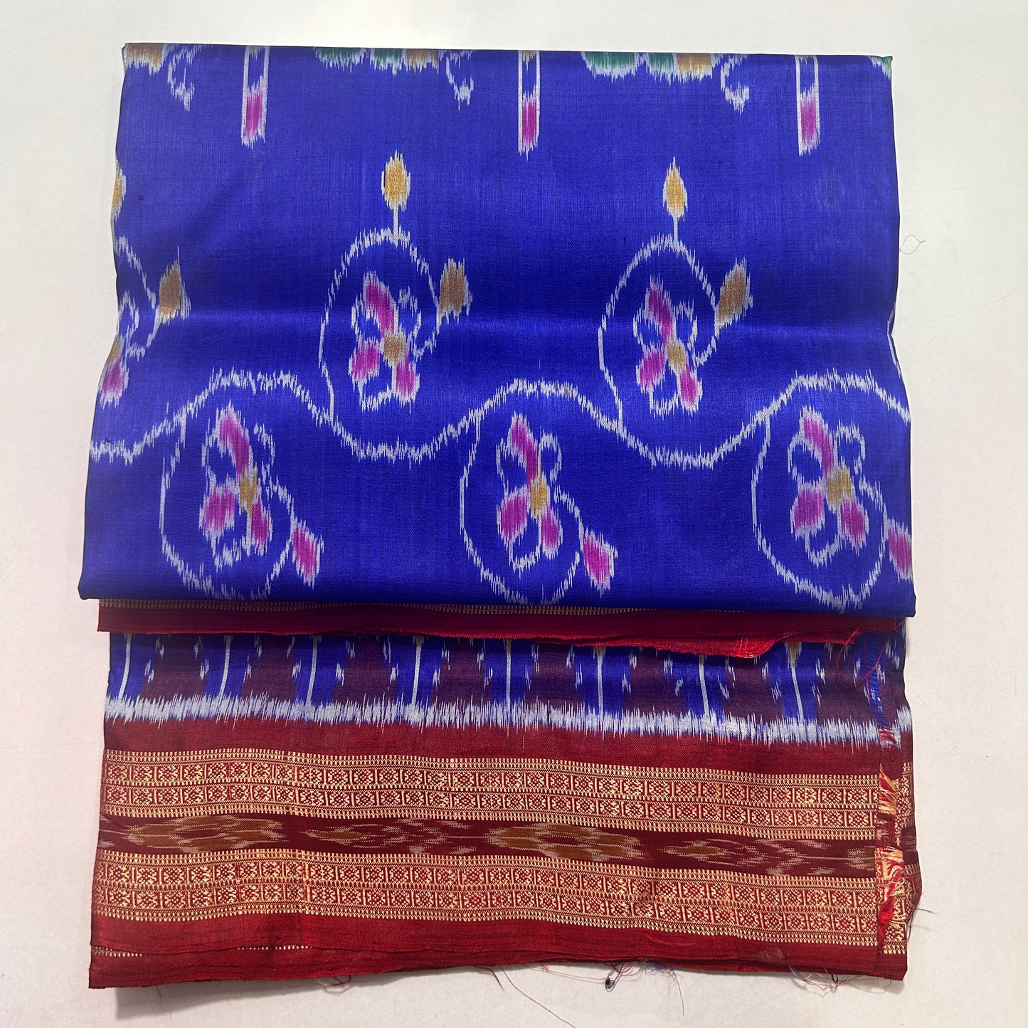 Odisha Handloom Nuapatna Tigiria Pure Silk Pata flower design silk saree for Gift