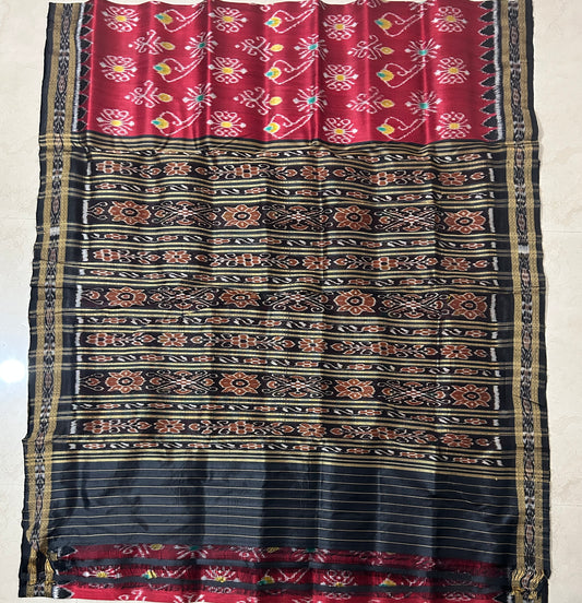 Buy Ikat Odisha Handloom maniabandha Silk Saree for Casual wear | Online Shopping