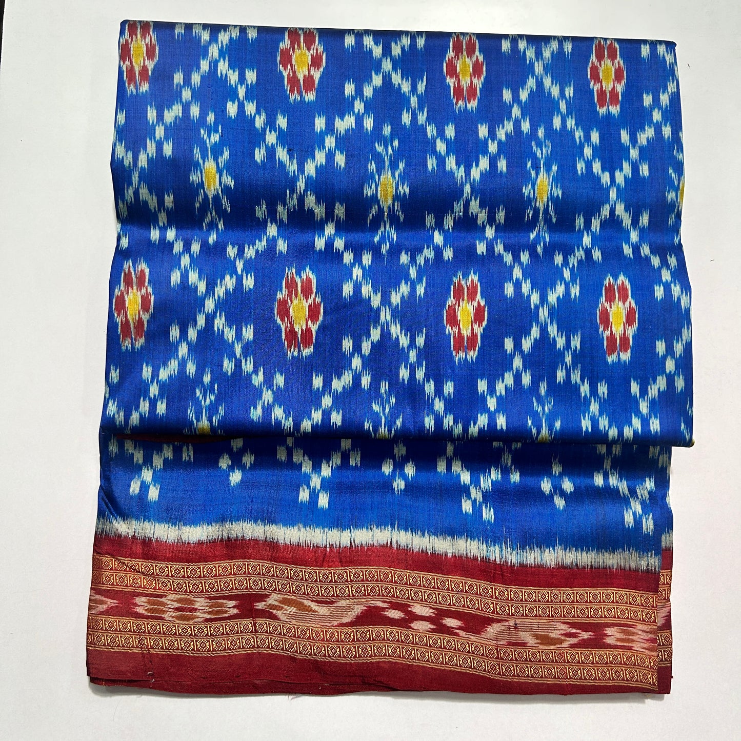 Buy multi color flower and jhoti designs pure odisha handloom silk saree for women