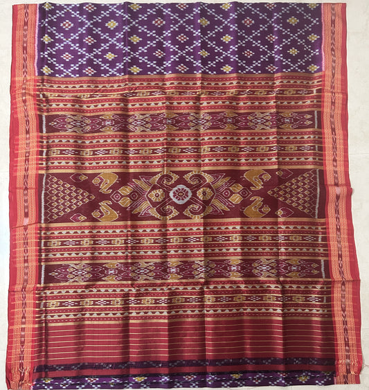 Buy Odisha handloom ikat jhoti alpana design ikat silk khandua nuapatna saree