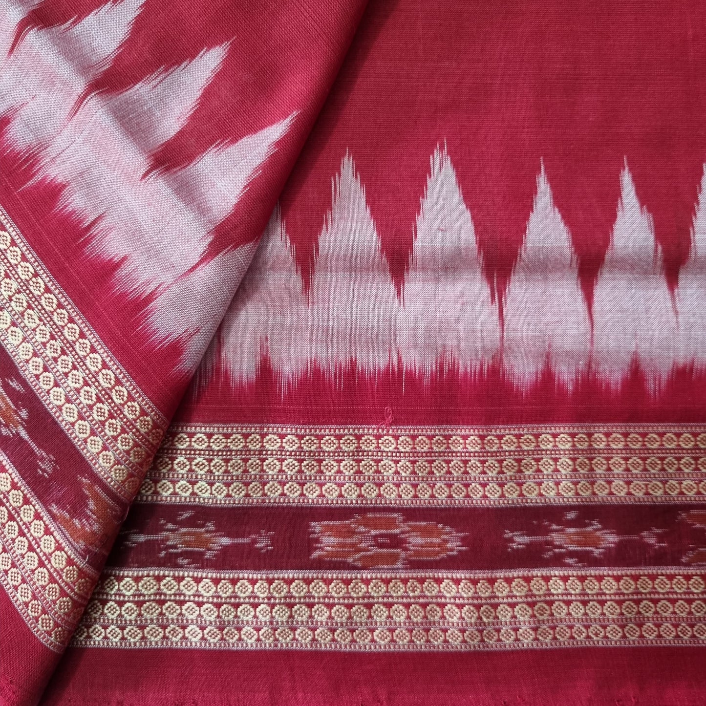 Odisha Handloom Pure Cotton Big Pasapalli Sambalpuri Saree