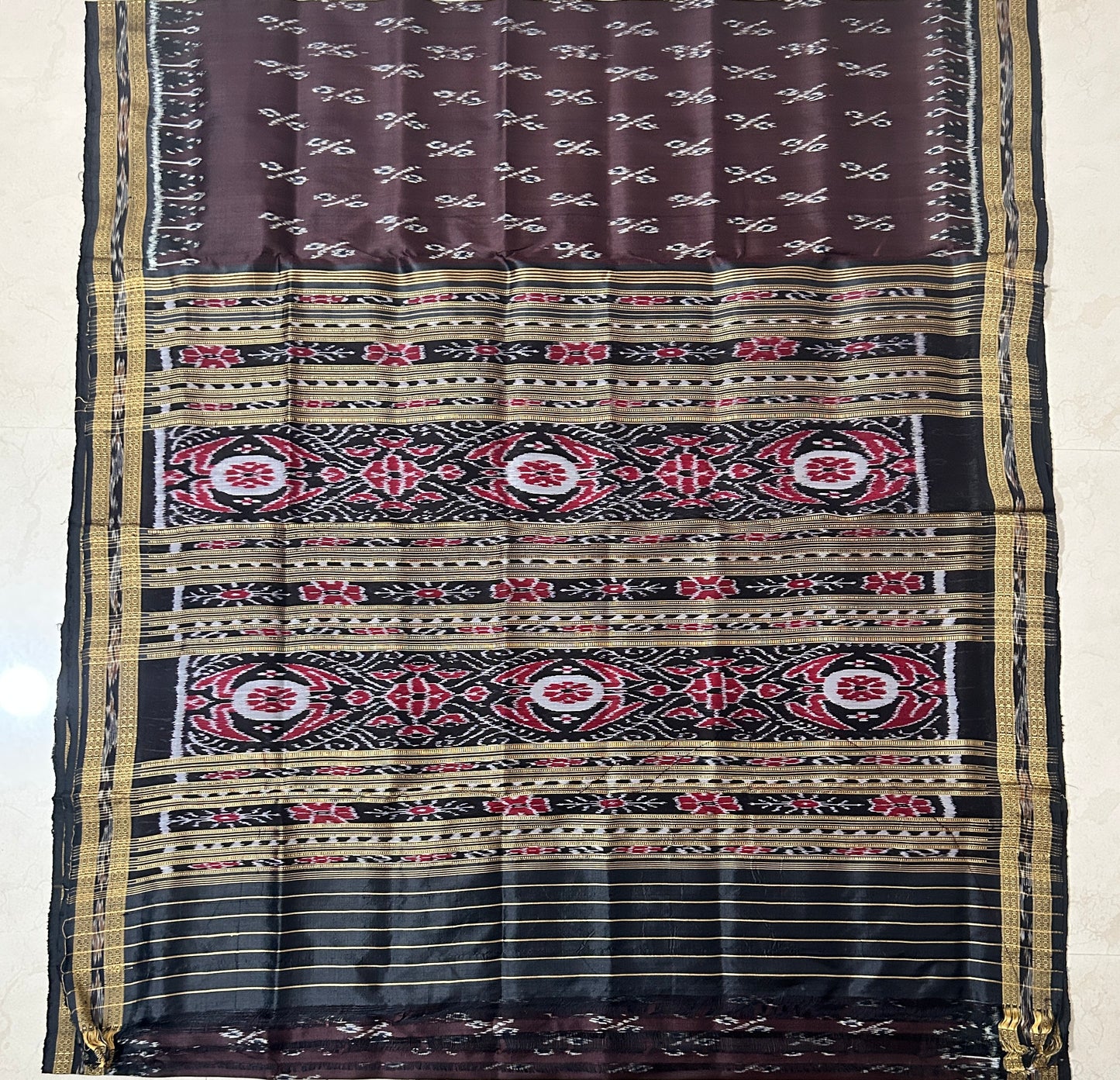 Shop Online Odisha handloom Bandha nuapatna famous pure silk Khandua Saree