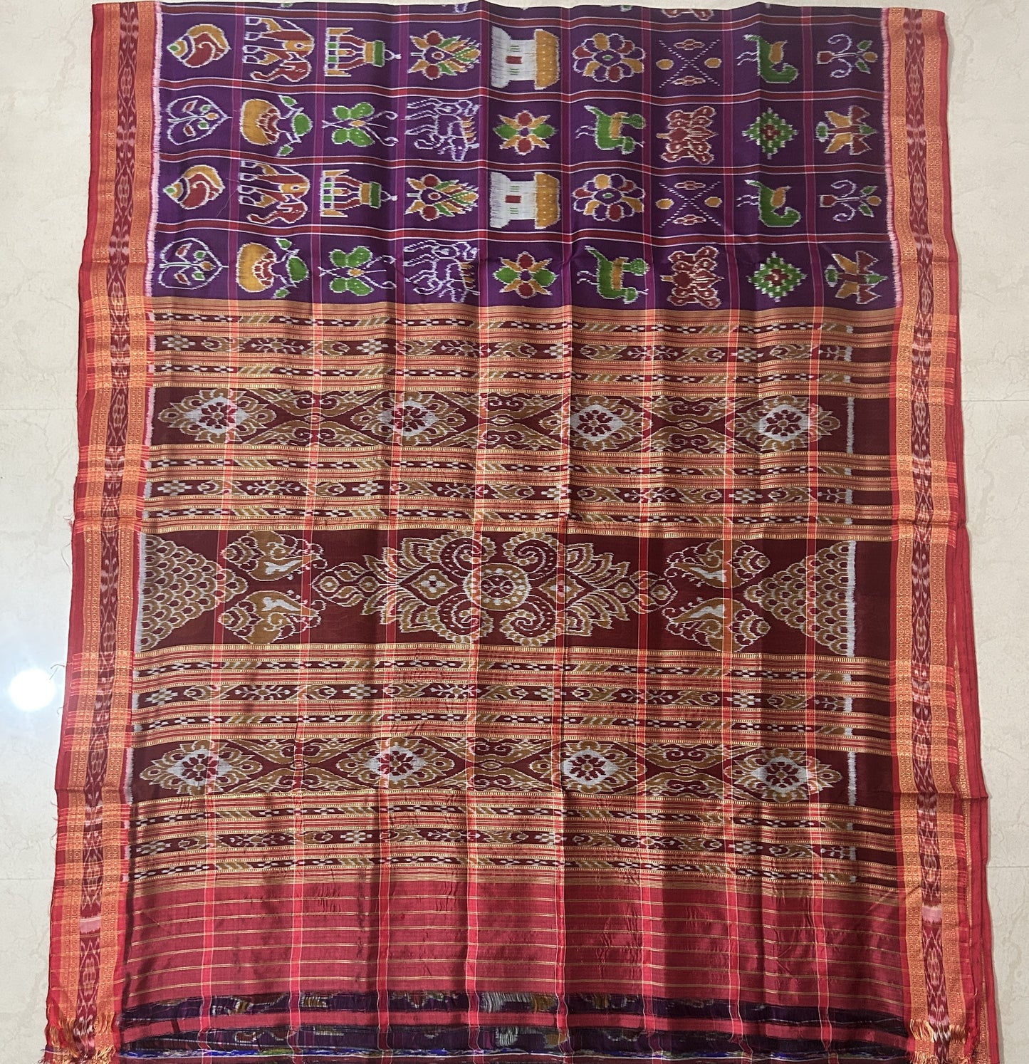 Odisha Silk Saree | Pure Handloom Ikat nabakothi khandua new motifs design sari