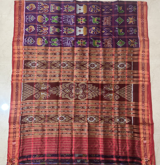 Odisha Silk Saree | Pure Handloom Ikat nabakothi khandua new motifs design sari