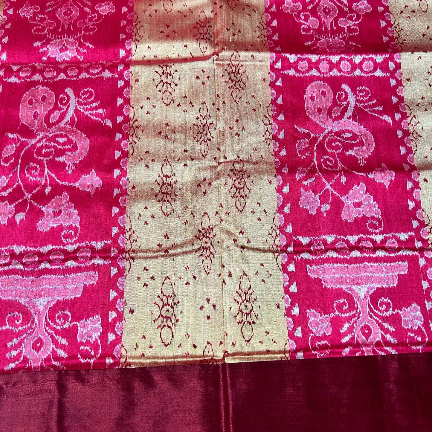 Odisha handloom Sambalpuri bandha work sonepuri silk saree for wedding gift