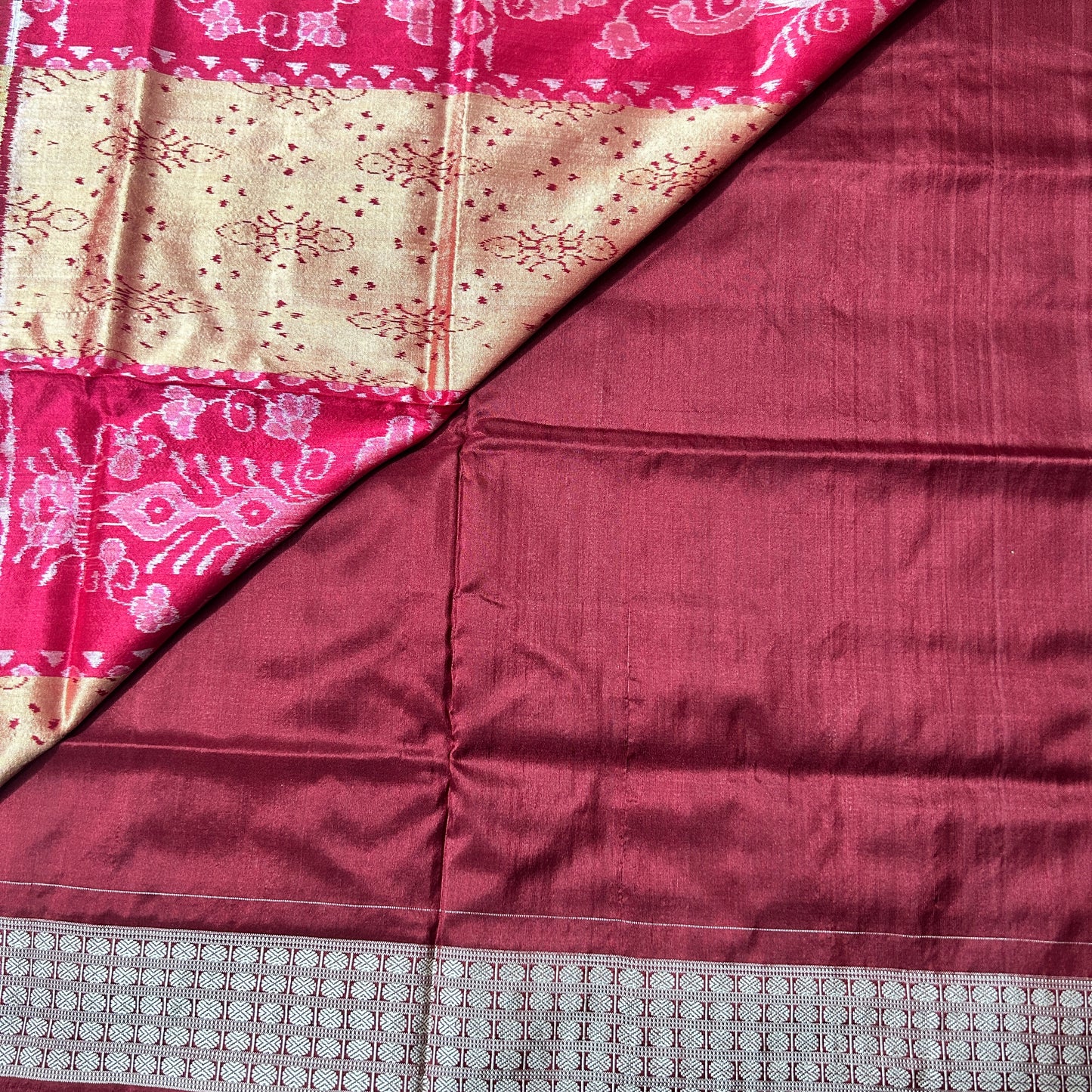 Odisha handloom Sambalpuri bandha work sonepuri silk saree for wedding gift