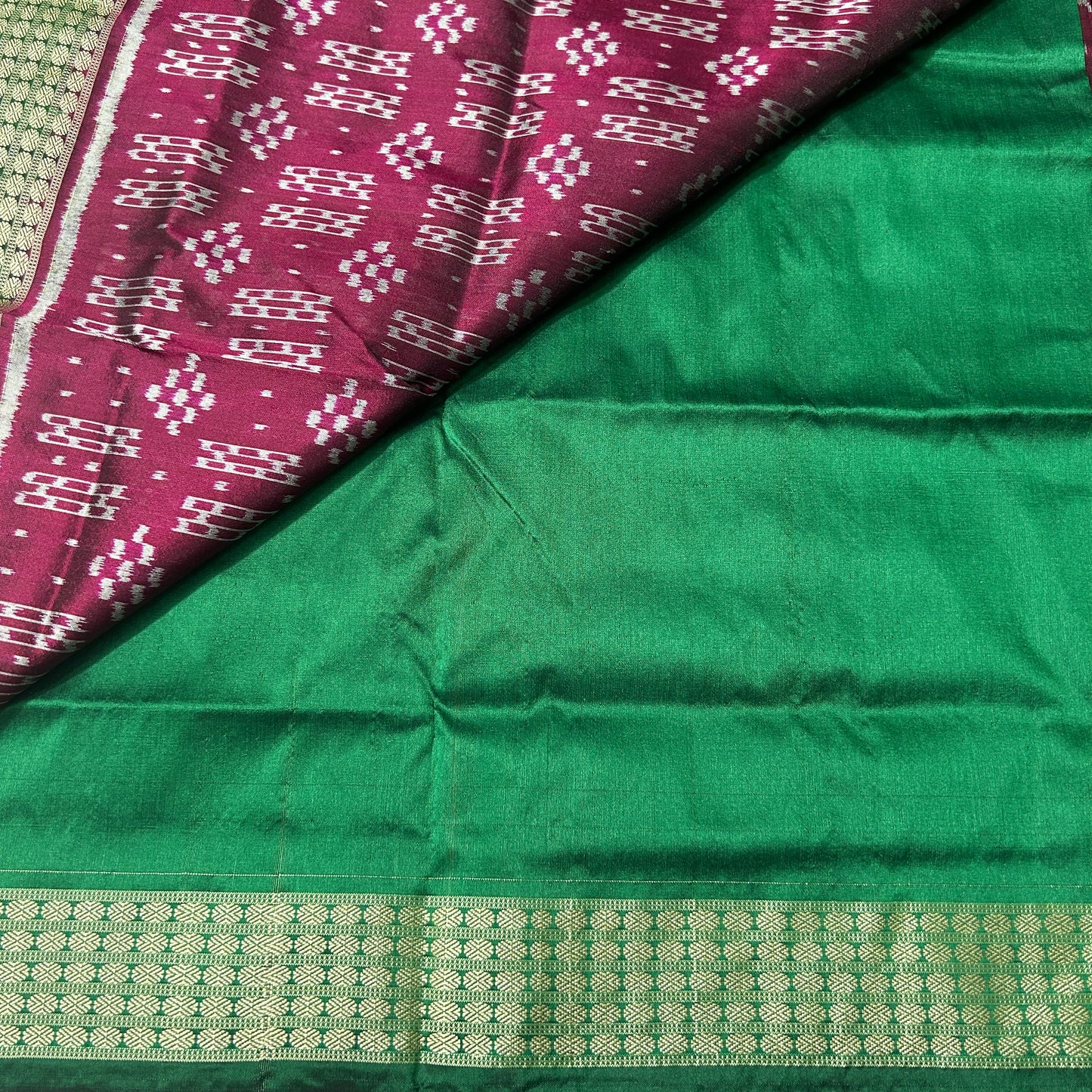 Odisha Handloom Bomkai work Pasapalli small design Sonepur Silk Saree for wedding Party