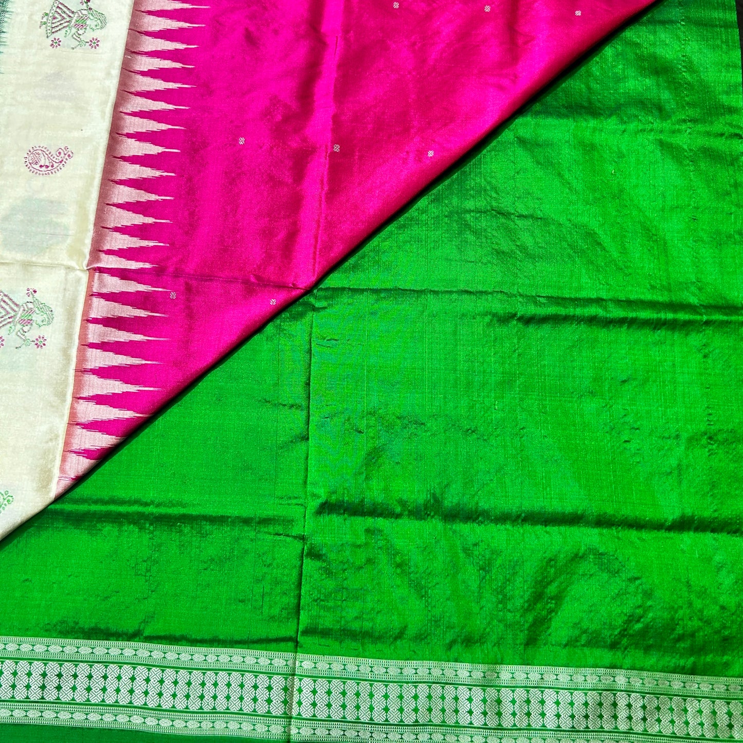 Odisha Sambalpuri Bomkai Silk Sonepuri Handloom handwoven multi color saree