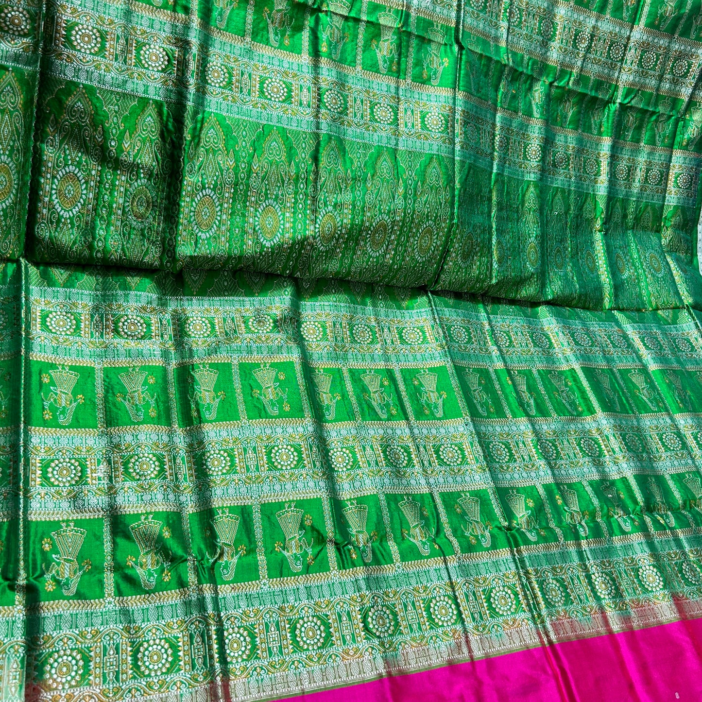 Odisha Sambalpuri Bomkai Silk Sonepuri Handloom handwoven multi color saree