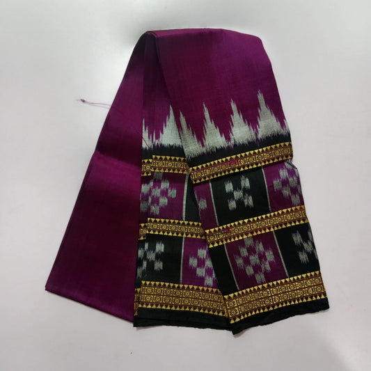 Shop Pure Silk Odisha Handloom Ikat best border blouse design for matching sari