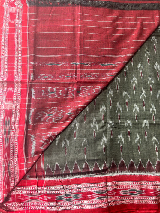 Pure Cotton Maniabandha Bandha Ikkat Saree design from best weavers: Odisha Handloom