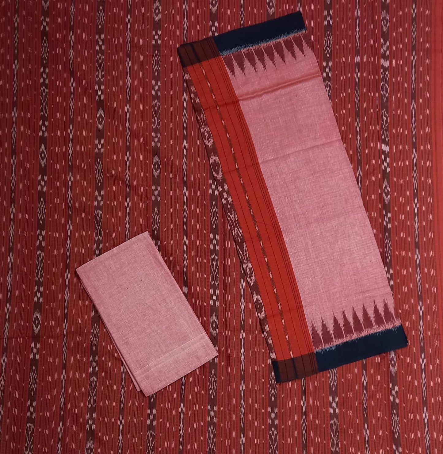 Odisha Handloom Unstitched Sambalpuri 3 Set Salwar Kameez Dress Set for Office Women