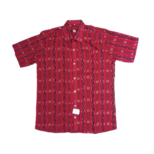 Buy Odisha Handloom cotton Nuapatna ikat design half shirt for boys | Online Shopping
