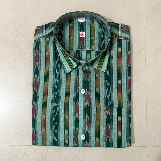 Odisha Handloom Maniabandha design readymade half cotton shirt for men