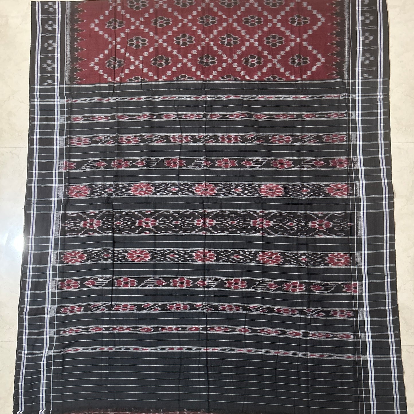 Odisha Handloom Sambalpuri Border Pasapalli Cotton saree