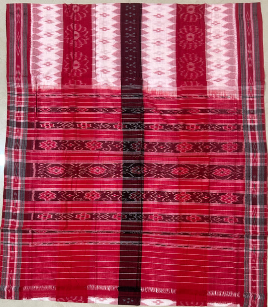 Odisha Handloom Plain design Sambalpuri Ikkat cotton saree