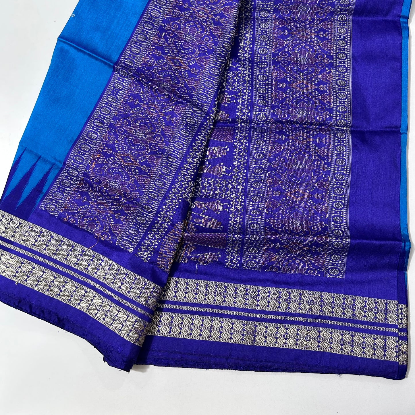 Odisha Handloom Sambalpuri Bomkai Silk Saree with Blouse Piece For Wedding