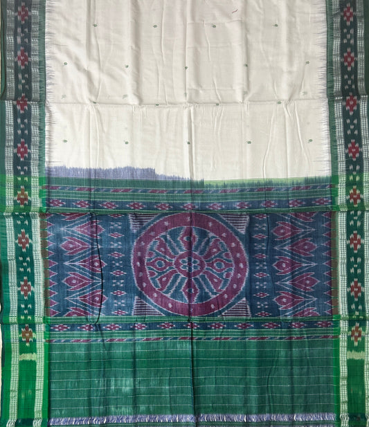 Odisha Nuapatna Cuttack plain Pure handloom cotton Odisha Saree for Grand Mothers