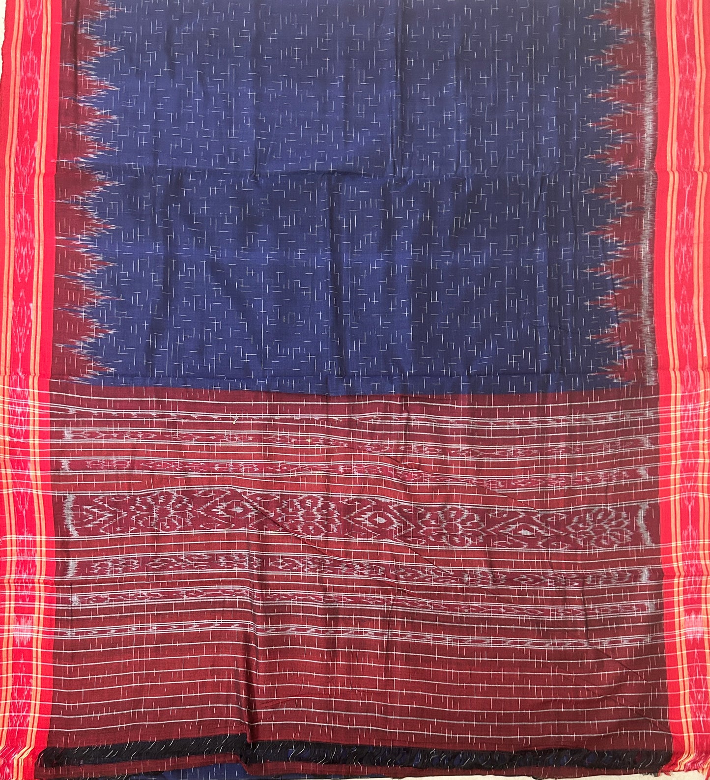 Odisha handloom nuapatna jharana pure cotton temple border Saree for College Party