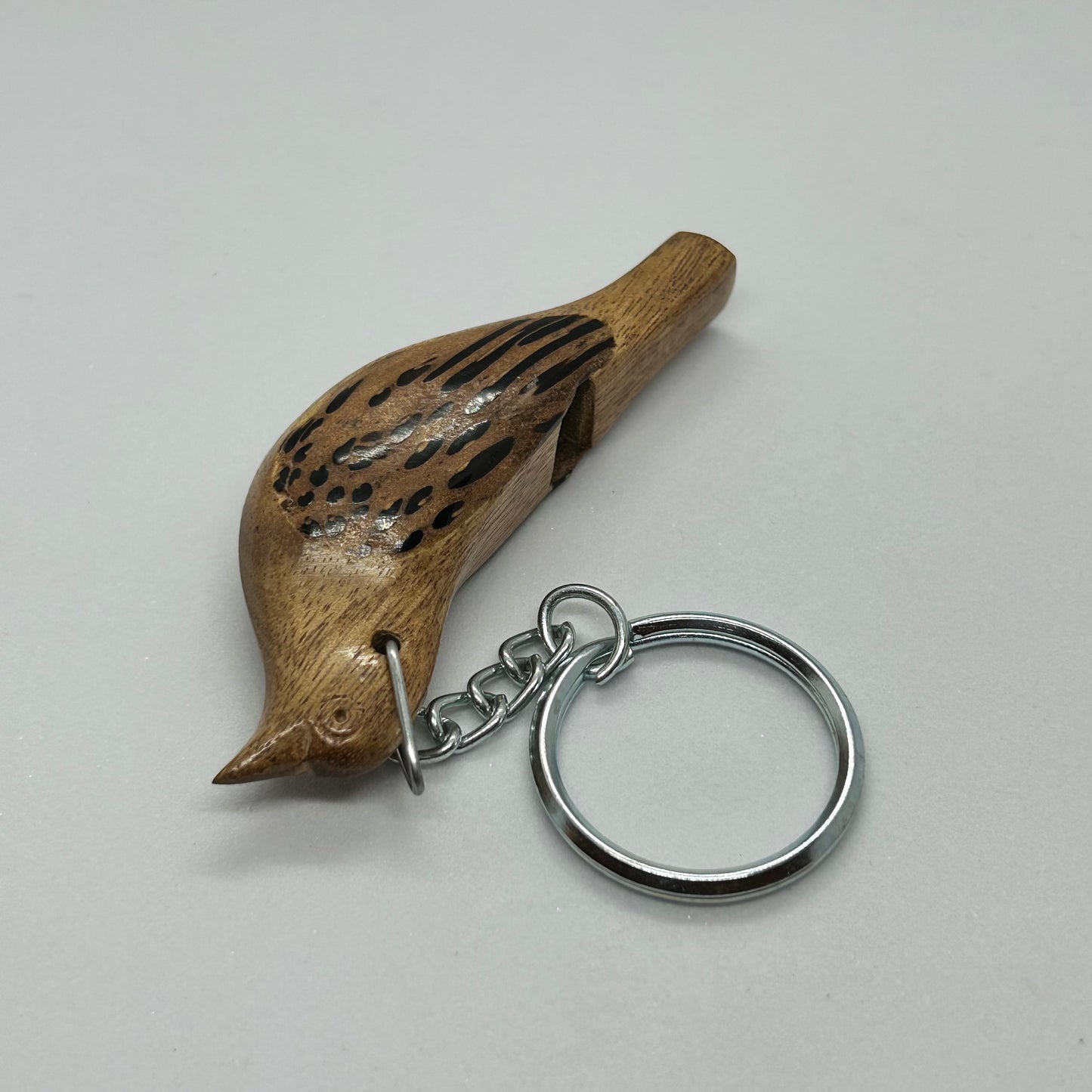 Odisha handicraft wooden key ring with whistle blower