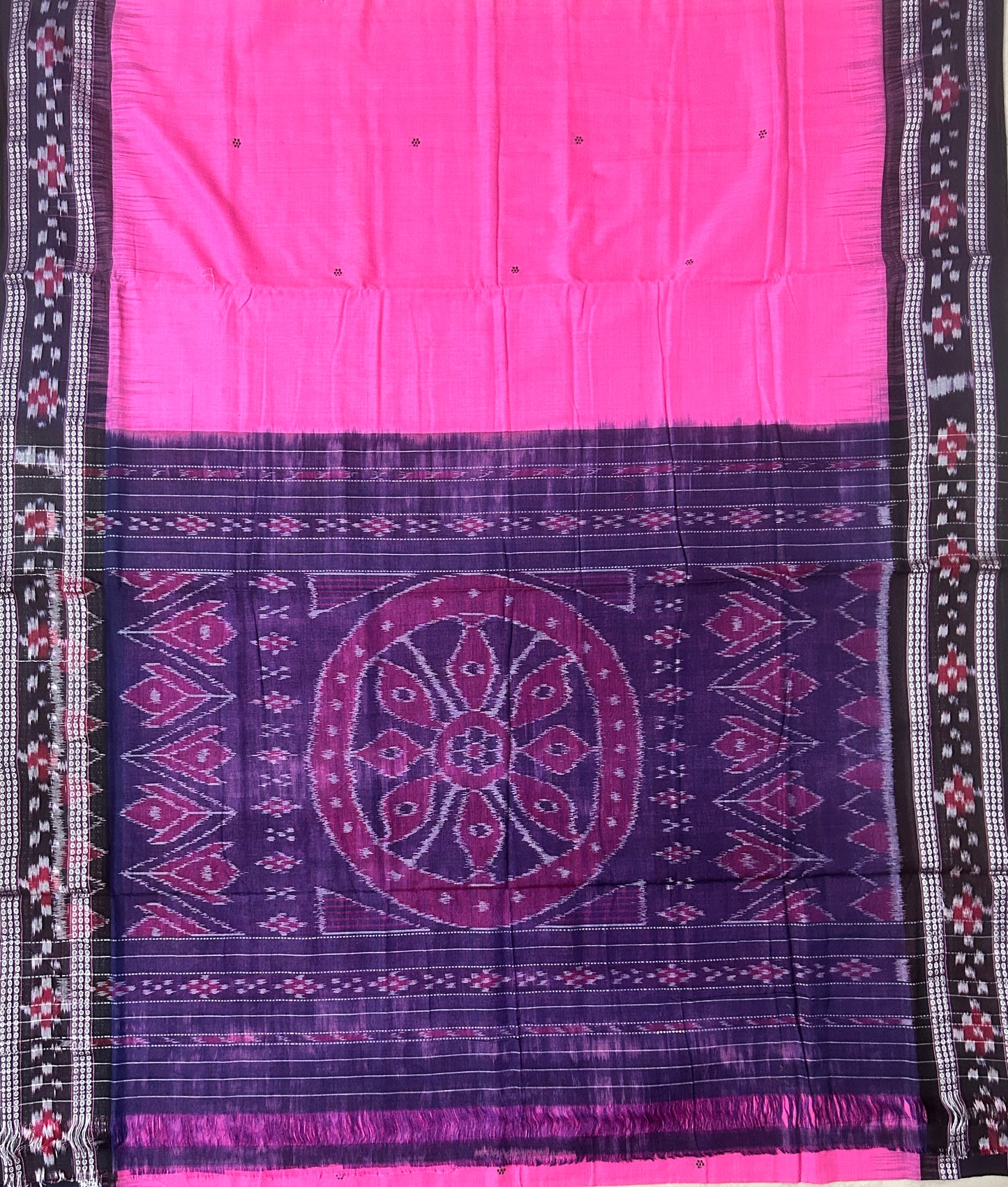 Buy Odisha Nuapatna Plain Pure Cotton Handloom Saree for gifting Mother in law