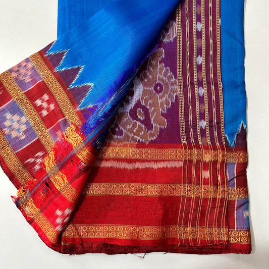 Odisha Handloom Double Pasapalli Border Khandua Silk Patu Saree from Nuapatna