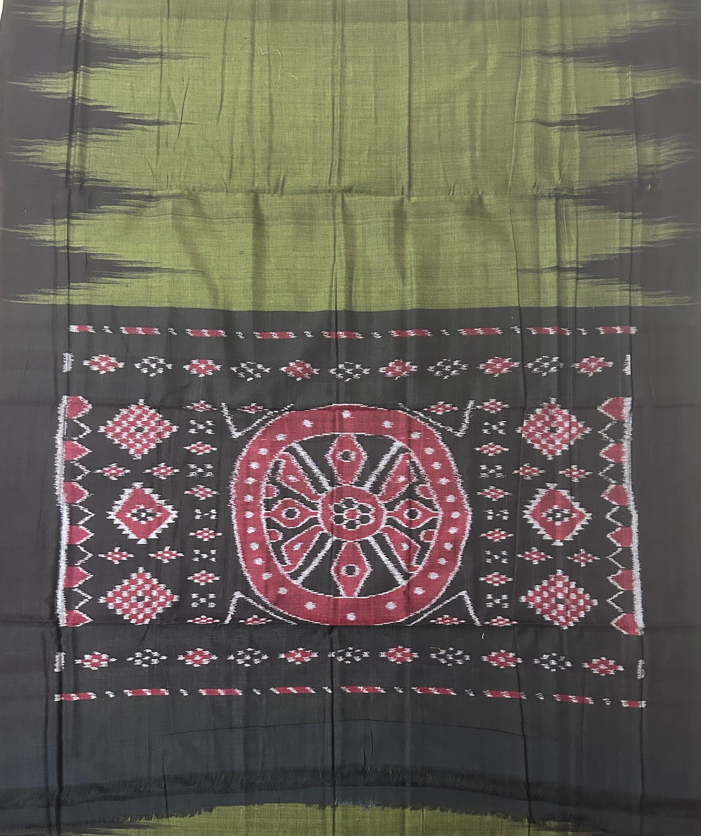 Odisha Best Handloom Cotton Uniform Kargil Big Temple Border Nuapatna Saree