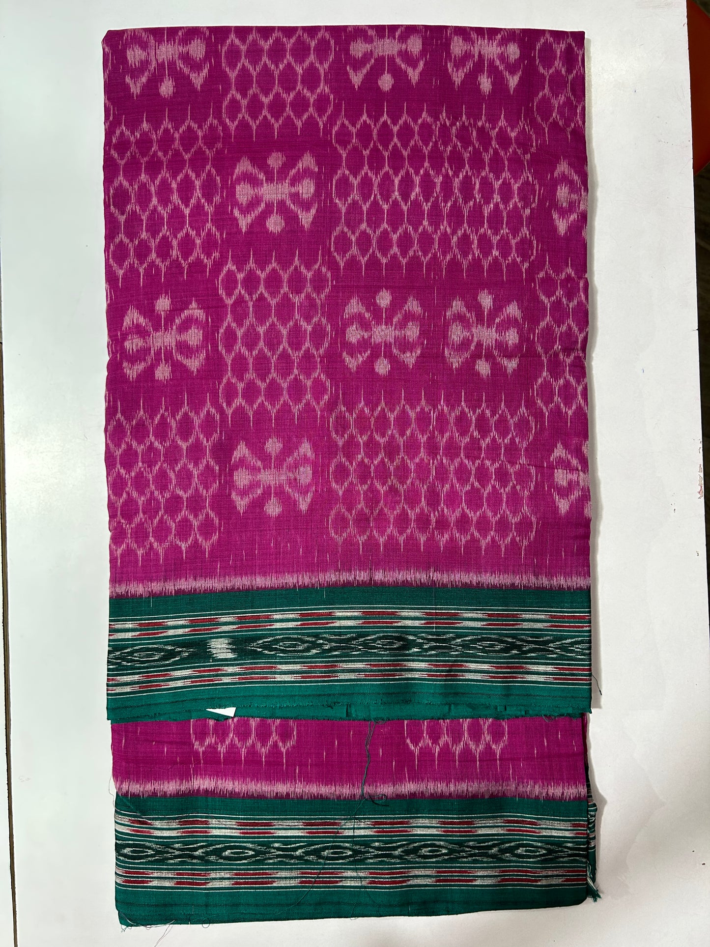Odisha famous Nuapatna Handloom bandha Cotton Ikat Saree with new motifs on body