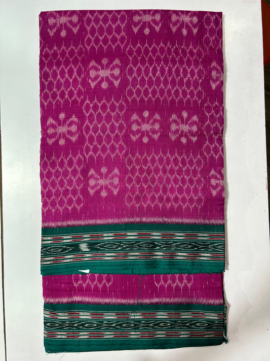 Odisha famous Nuapatna Handloom bandha Cotton Ikat Saree with new motifs on body