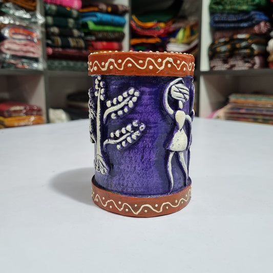 Odisha Handicraft Papier Mache tribal design Pen Stand