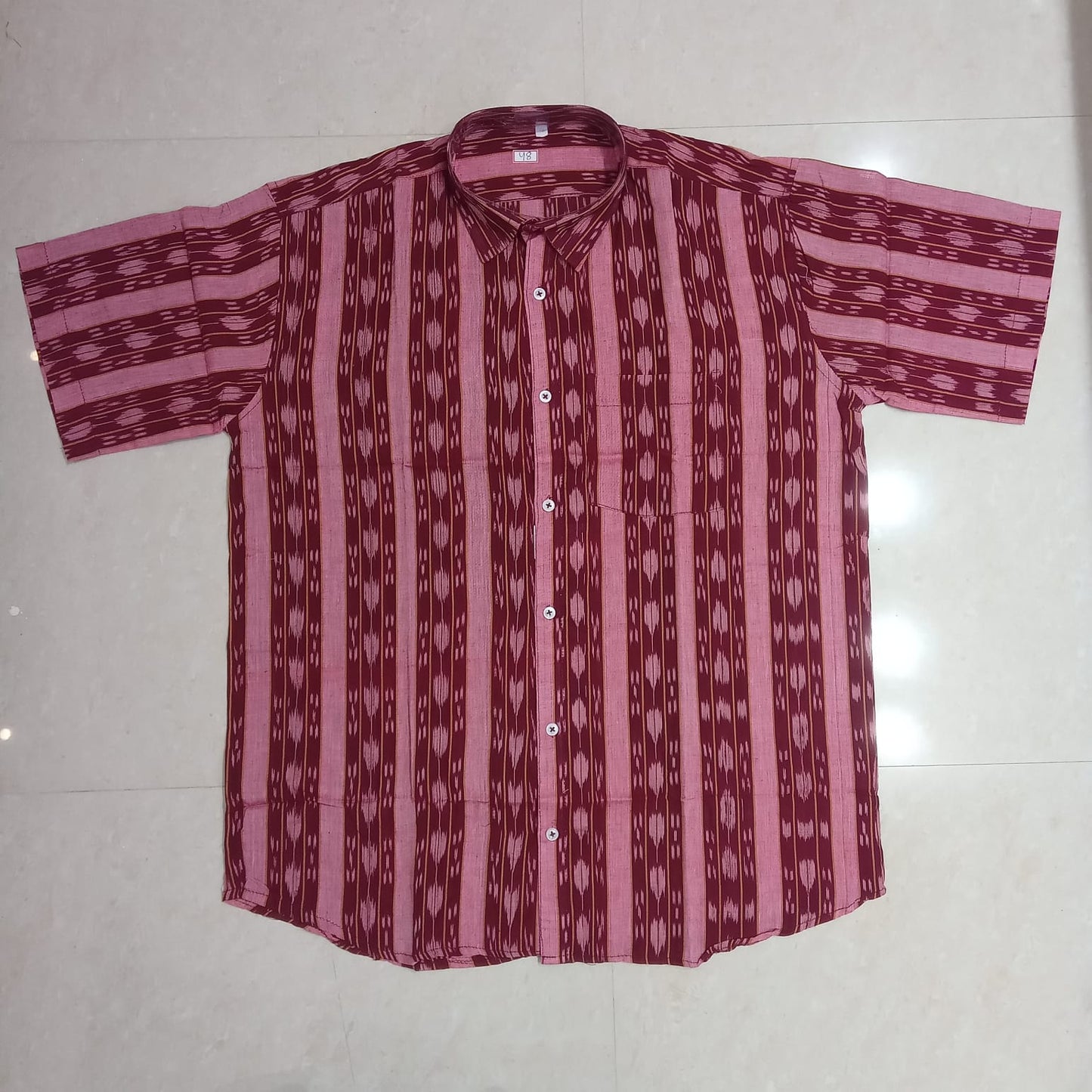 Odisha Handloom Traditinal design sambalpuri half cotton shirt