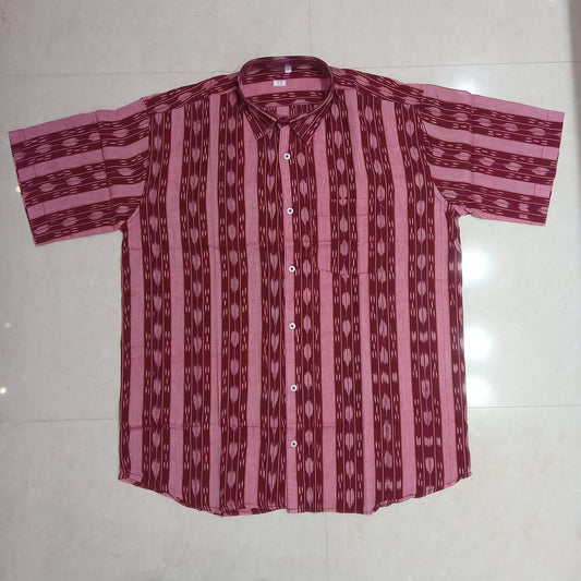 Odisha Handloom Traditinal design sambalpuri half cotton shirt