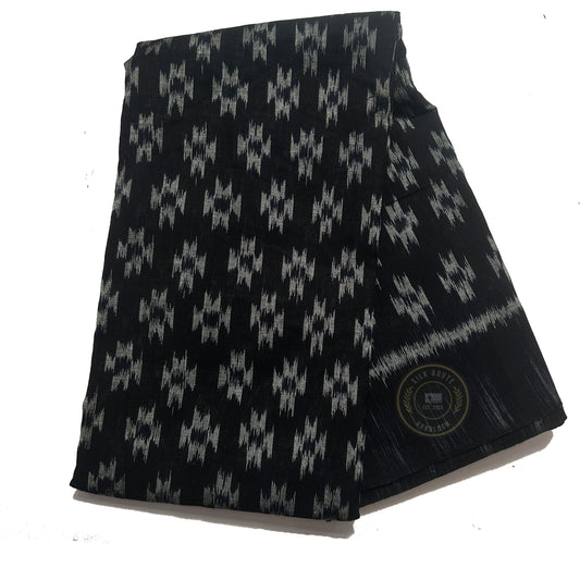 Odisha Handloom Sambalpuri Small Pasapalli Cotton Black Fabric