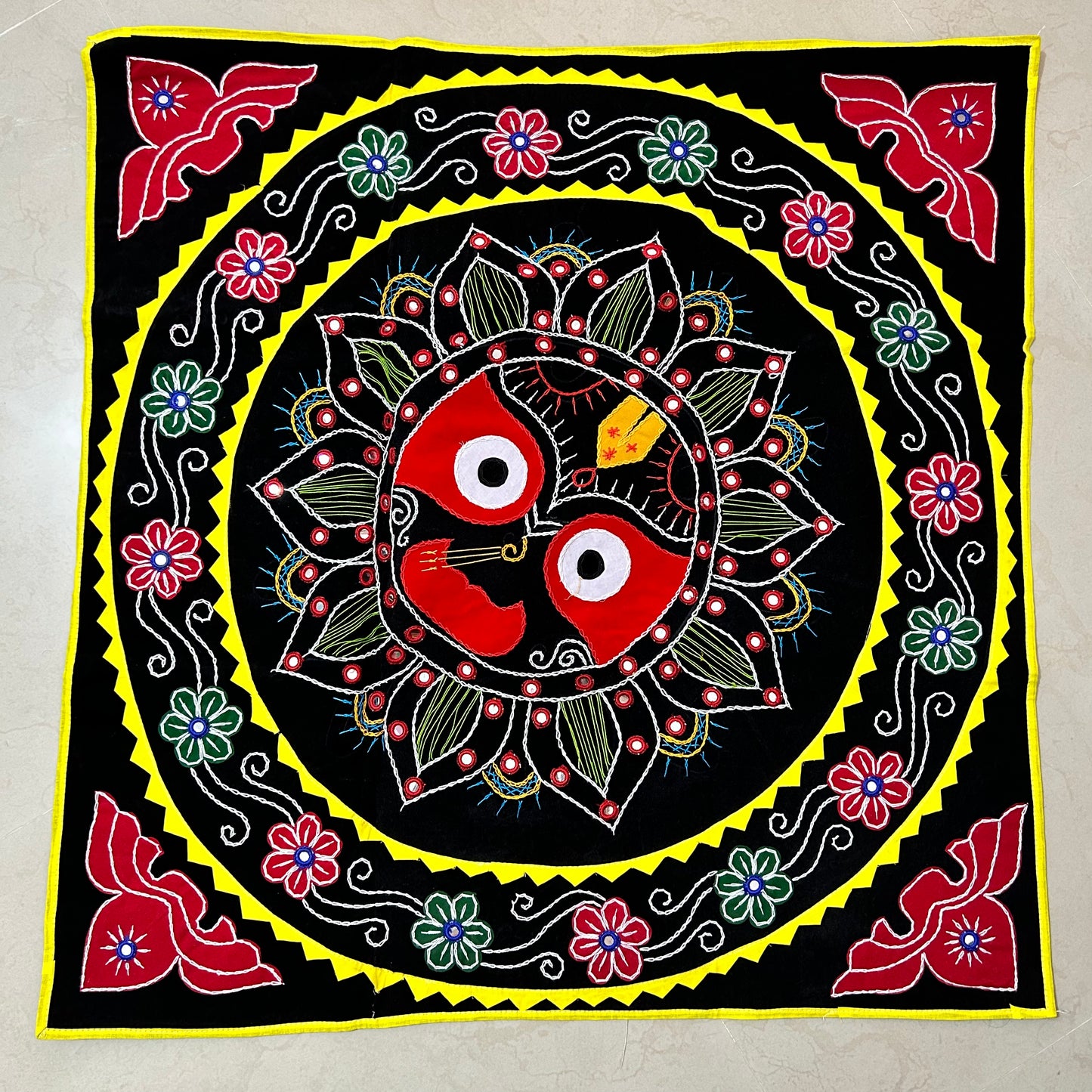 Odisha Handicraft Pipili Applique Work Jagannath Idol design chandua