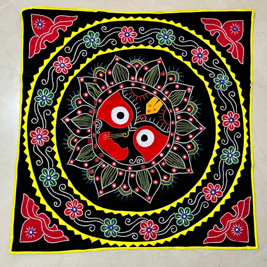 Odisha Handicraft Pipili Applique Work Jagannath Idol design chandua