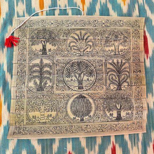 Odisha Handicraft ancient art Palm leaf Engraved Painting from raghuraj pur